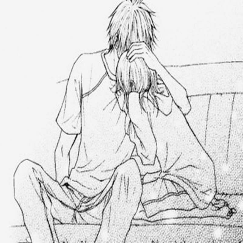 Открытка рисунок в стиле аниме  карандаш  Хочу обійняти тебе 