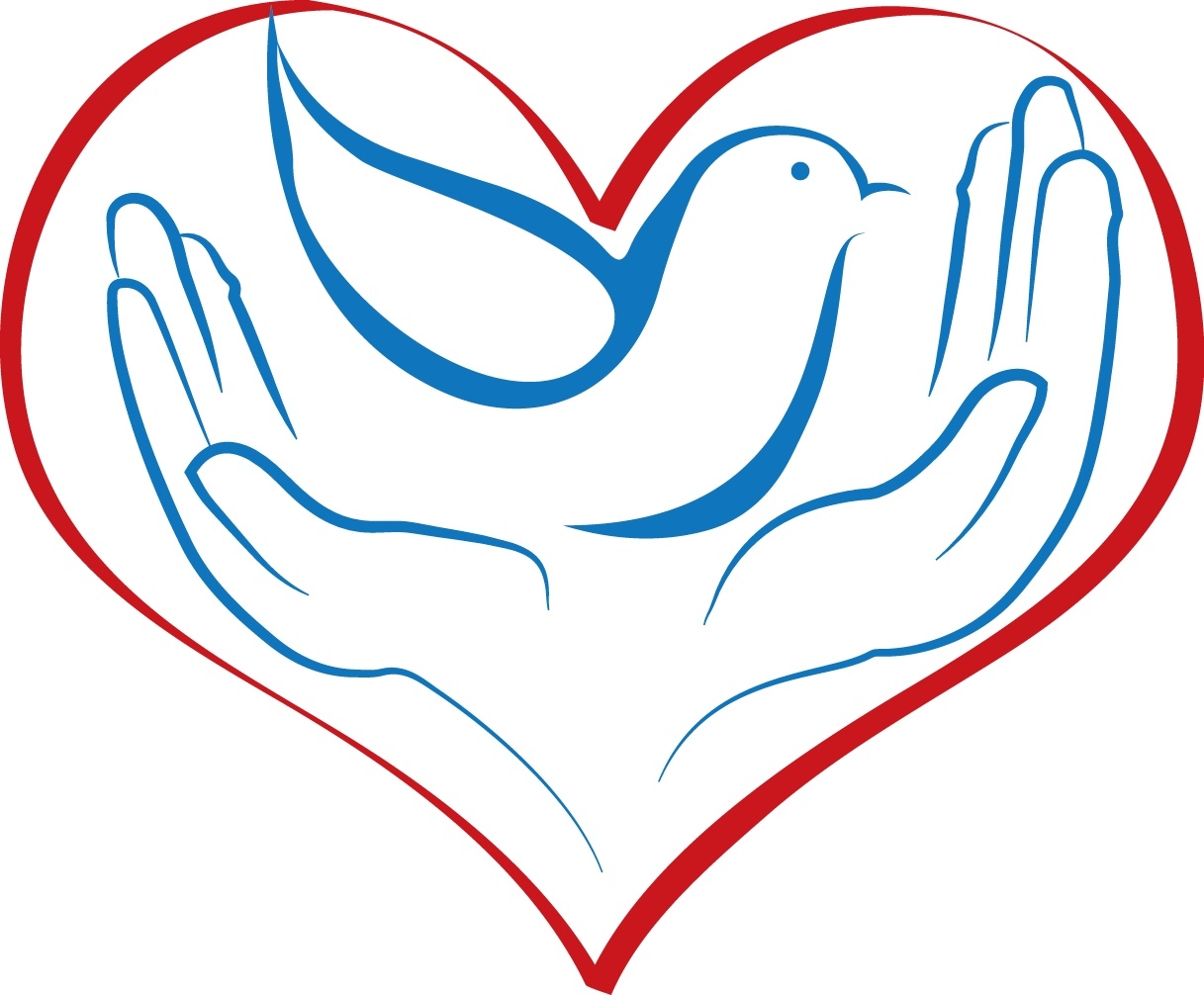 Открытка голубь в руках  с днем волонтера  З днем ​​волонтера 