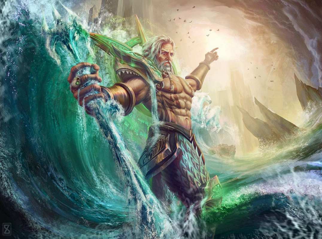 Открытка Нептун повелевает морем  с днем Нептуна  З днем ​​нептуна 