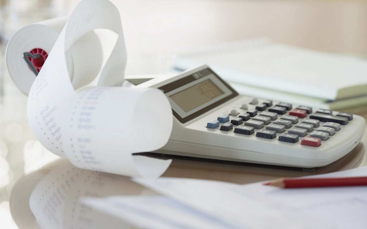 Открытка кассовый аппарат  калькулятор  З днем ​​бухгалтера 