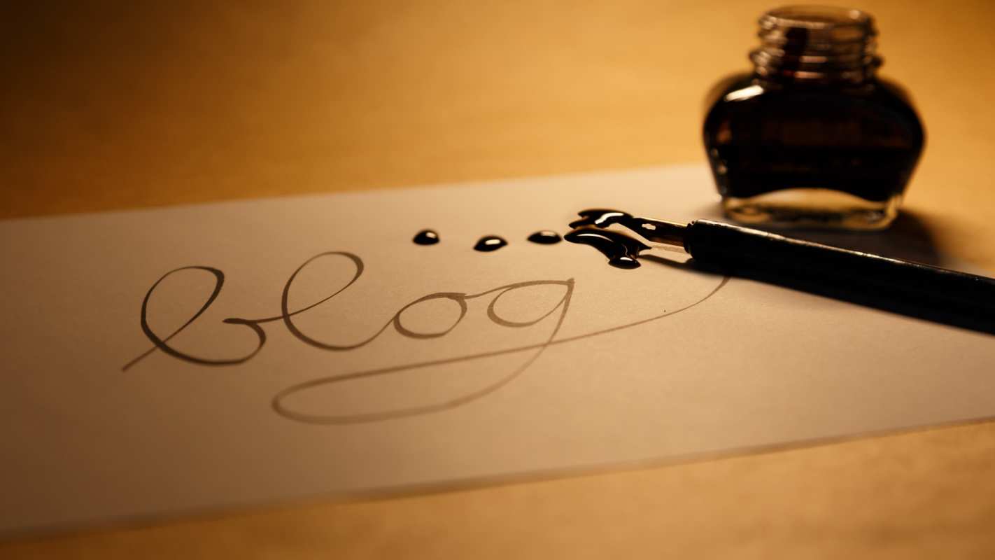 Открытка перьевая ручка и каллиграфия  с днем учителя   З Днем вчителя 