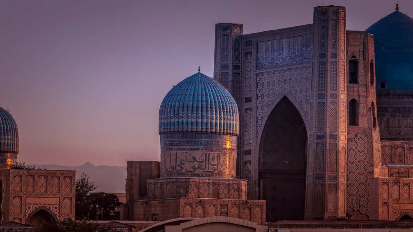 Открытка Мечеть в Узбекистане  мечеть  З курбан айтом 