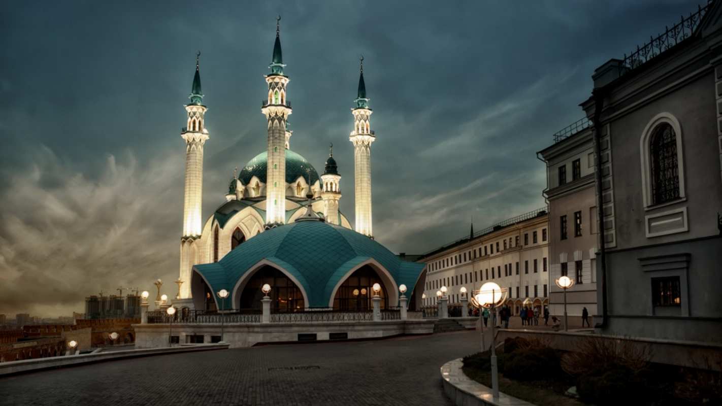 Открытка красивая мечеть  мечеть  З курбан айтом 