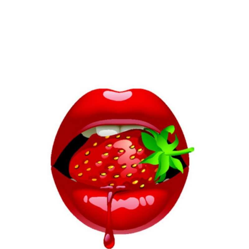 Открытка цмок цмок целую с клубничкой открытки с поцелуями Цілую тебе 