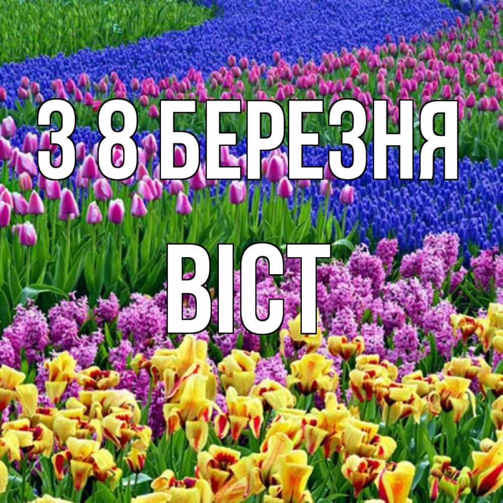Открытка на каждый день з підписом, Віст З 8 БЕРЕЗНЯ цветы Прикольна листівка з побажанням онлайн скачати безкоштовно 