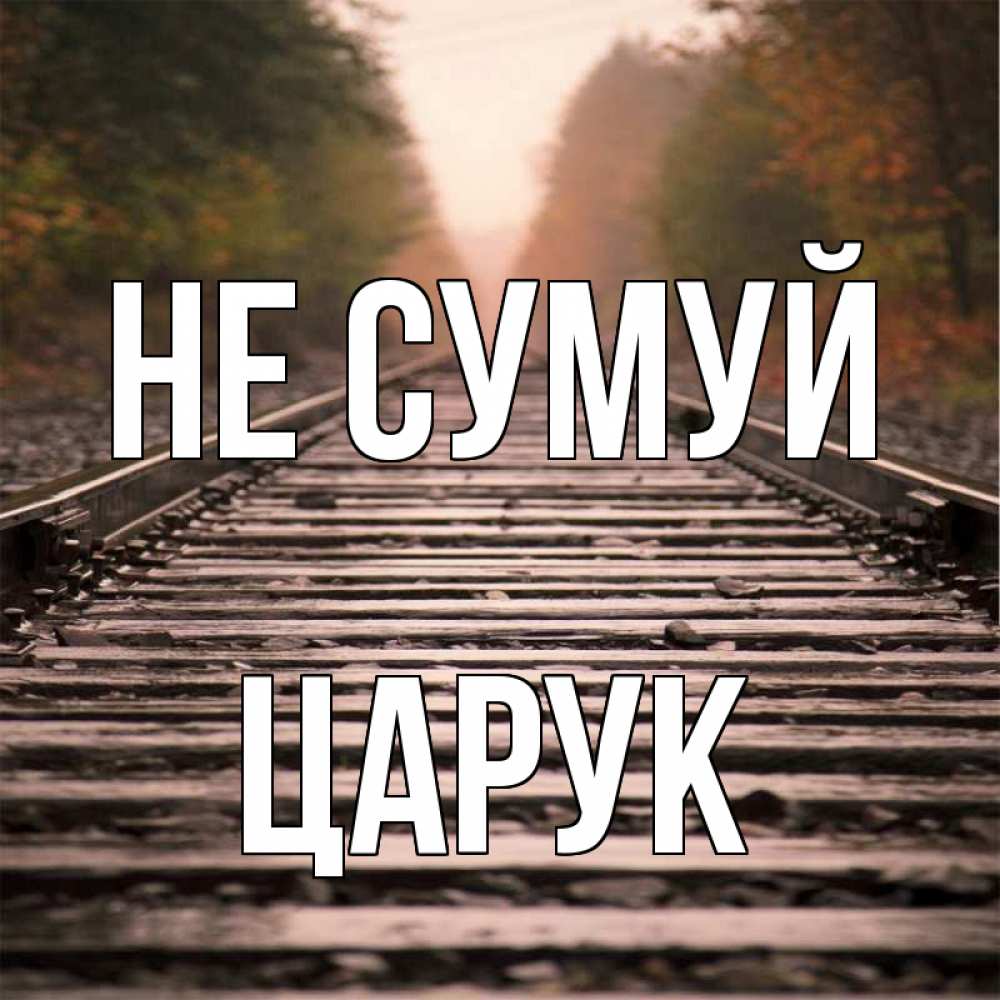 Открытка на каждый день з підписом, Царук Не сумуй лес и железная дорога Прикольна листівка з побажанням онлайн скачати безкоштовно 