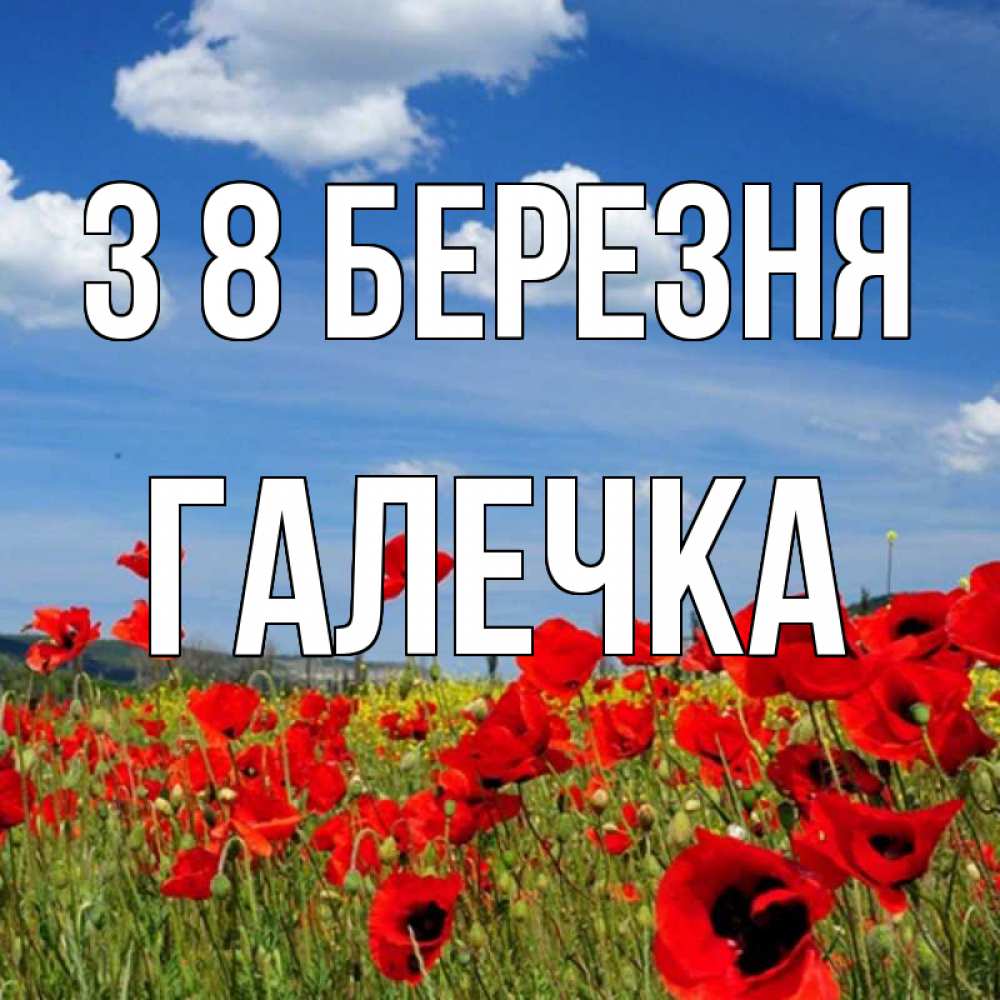 Открытка на каждый день з підписом, Галечка З 8 БЕРЕЗНЯ международный женский день 1 Прикольна листівка з побажанням онлайн скачати безкоштовно 