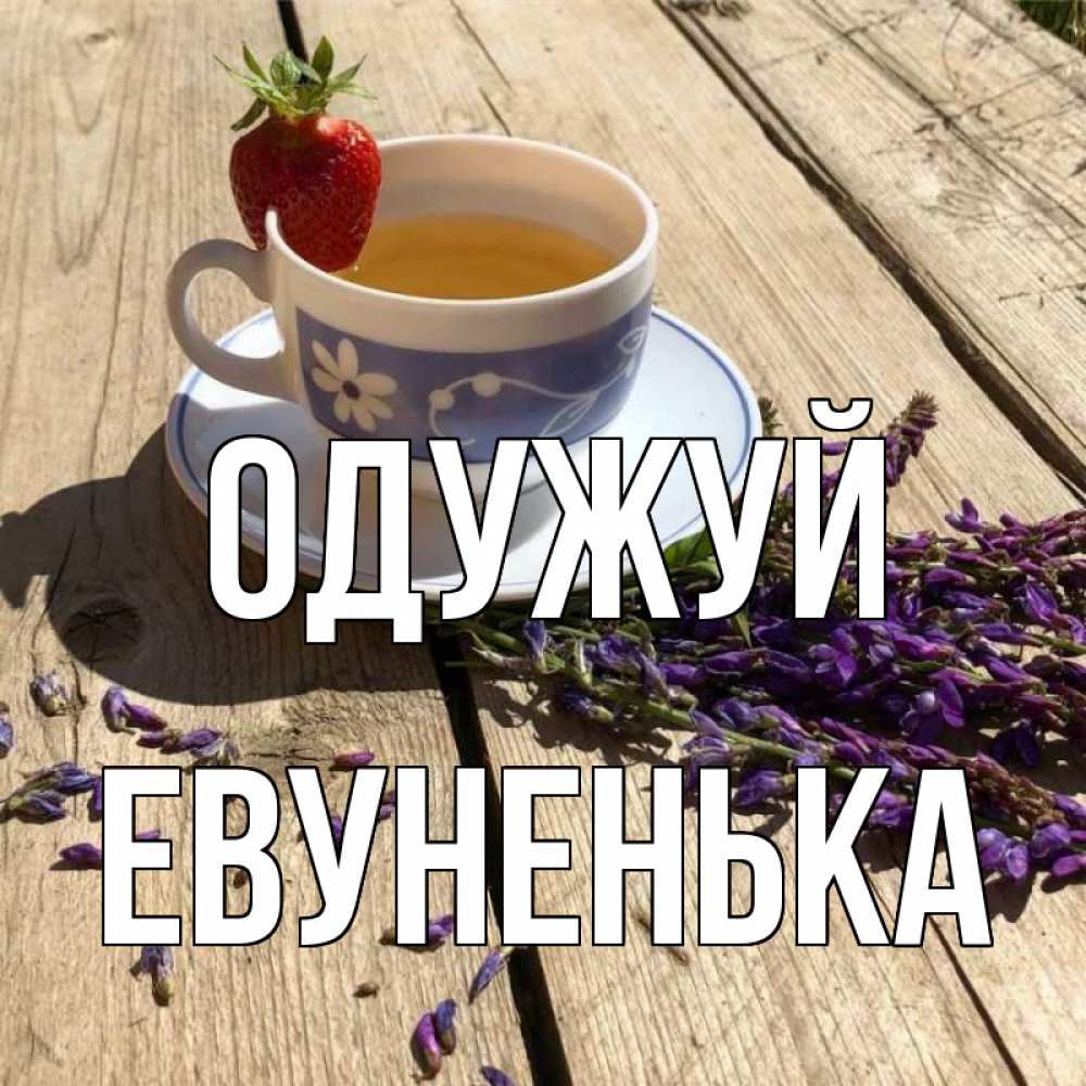 Открытка на каждый день з підписом, Евуненька Одужуй чай Прикольна листівка з побажанням онлайн скачати безкоштовно 