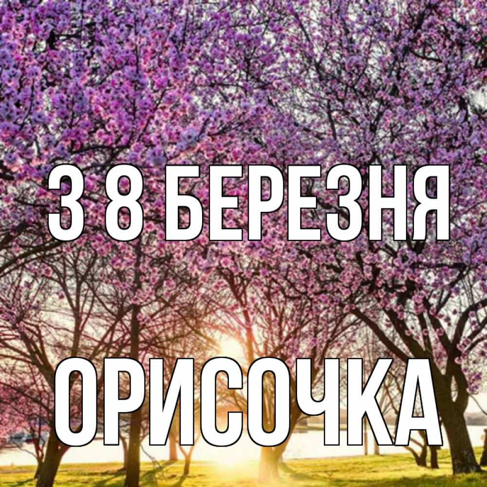 Открытка на каждый день з підписом, Орисочка З 8 БЕРЕЗНЯ международный женский день Прикольна листівка з побажанням онлайн скачати безкоштовно 