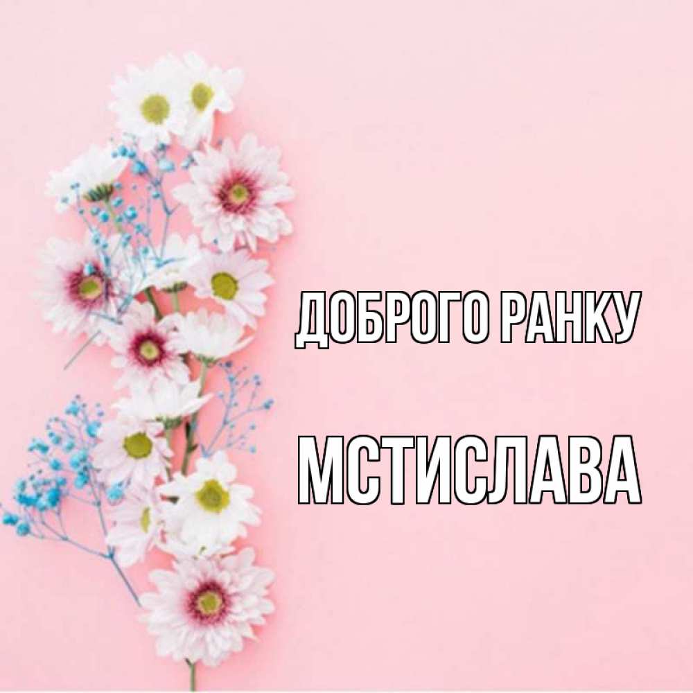 Открытка на каждый день з підписом, Мстислава Доброго ранку цветы с подписью Прикольна листівка з побажанням онлайн скачати безкоштовно 
