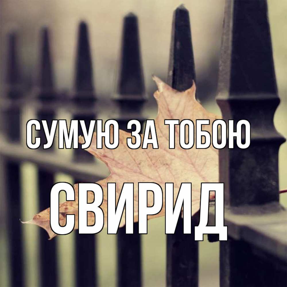 Открытка на каждый день з підписом, Свирид Сумую за тобою очень скучно Прикольна листівка з побажанням онлайн скачати безкоштовно 