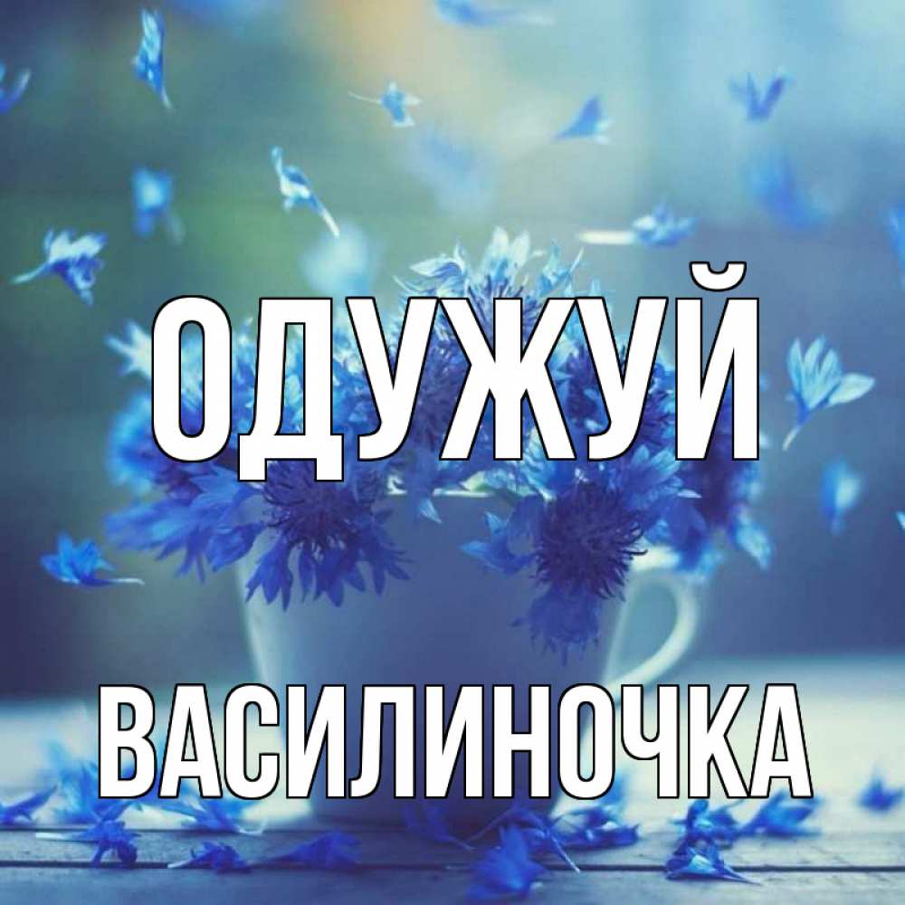 Открытка на каждый день з підписом, Василиночка Одужуй кружка с зельем и цветами Прикольна листівка з побажанням онлайн скачати безкоштовно 
