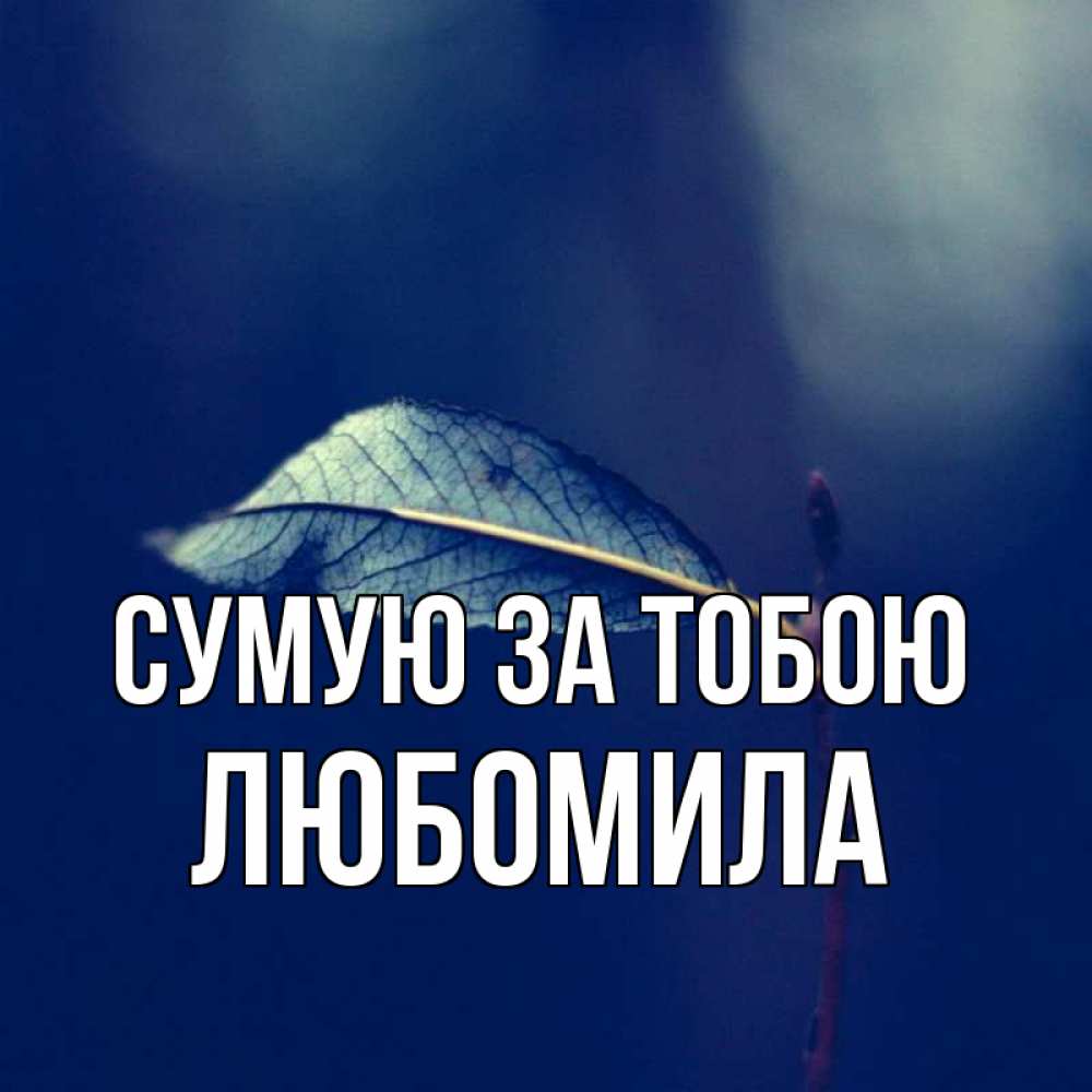 Открытка на каждый день з підписом, Любомила Сумую за тобою одна ветка 1 Прикольна листівка з побажанням онлайн скачати безкоштовно 