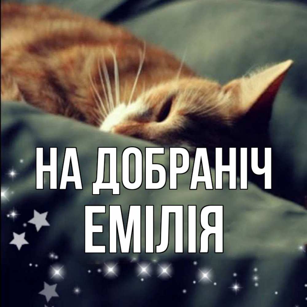 Открытка на каждый день з підписом, Емілія На добраніч кроватка Прикольна листівка з побажанням онлайн скачати безкоштовно 