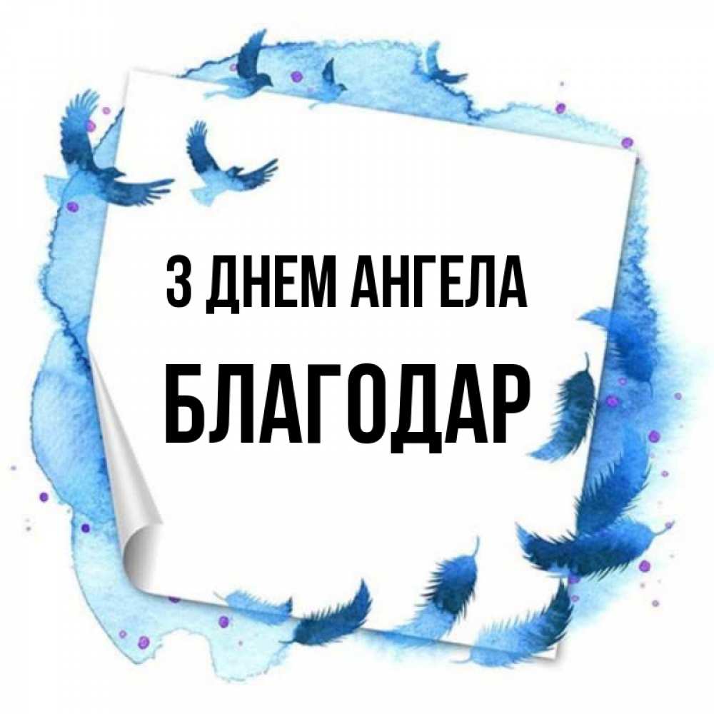Открытка на каждый день з підписом, Благодар З Днем ангела красивые птицы летят Прикольна листівка з побажанням онлайн скачати безкоштовно 
