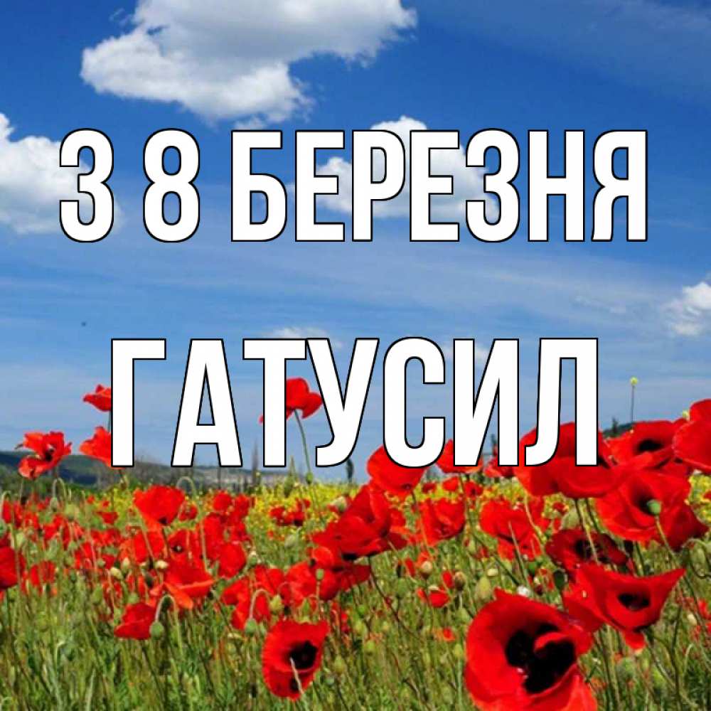 Открытка на каждый день з підписом, Гатусил З 8 БЕРЕЗНЯ международный женский день 1 Прикольна листівка з побажанням онлайн скачати безкоштовно 