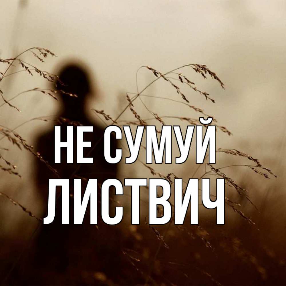 Открытка на каждый день з підписом, Листвич Не сумуй грусть Прикольна листівка з побажанням онлайн скачати безкоштовно 