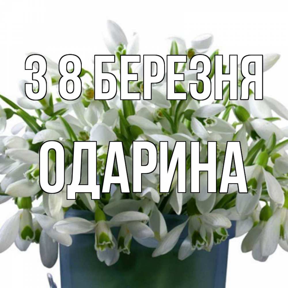 Открытка на каждый день з підписом, Одарина З 8 БЕРЕЗНЯ цветы к международному женскому дню Прикольна листівка з побажанням онлайн скачати безкоштовно 
