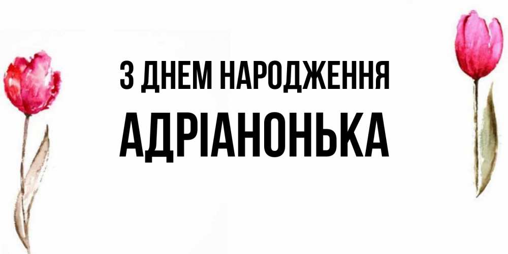 Открытка на каждый день з підписом, Адріанонька З Днем народження открытки акварелью с цветами Прикольна листівка з побажанням онлайн скачати безкоштовно 
