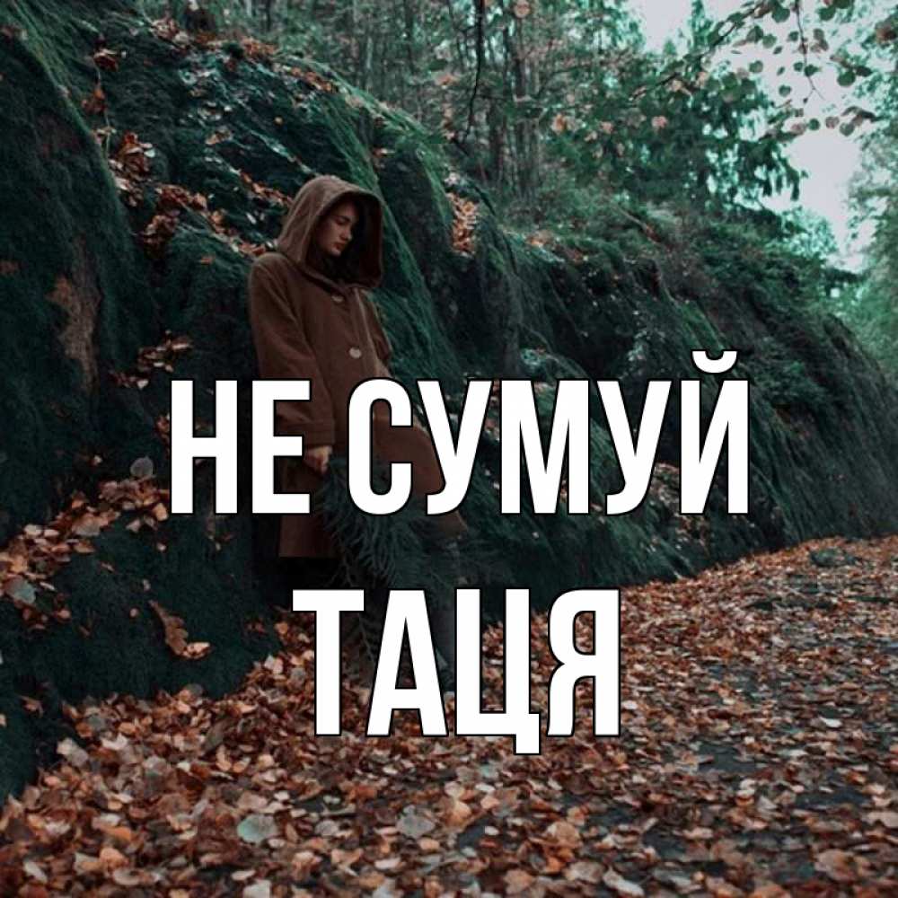 Открытка на каждый день з підписом, Таця Не сумуй осенний лес Прикольна листівка з побажанням онлайн скачати безкоштовно 