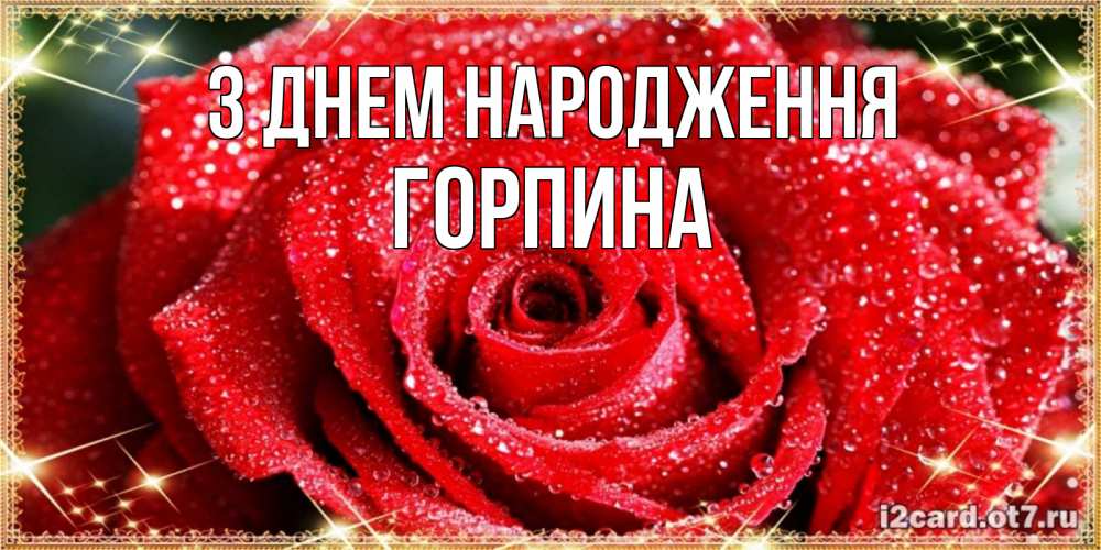 Открытка на каждый день з підписом, Горпина З Днем народження роса и роза. открытка с красивой розой Прикольна листівка з побажанням онлайн скачати безкоштовно 