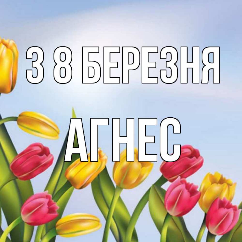 Открытка на каждый день з підписом, Агнес З 8 БЕРЕЗНЯ международный женский день Прикольна листівка з побажанням онлайн скачати безкоштовно 