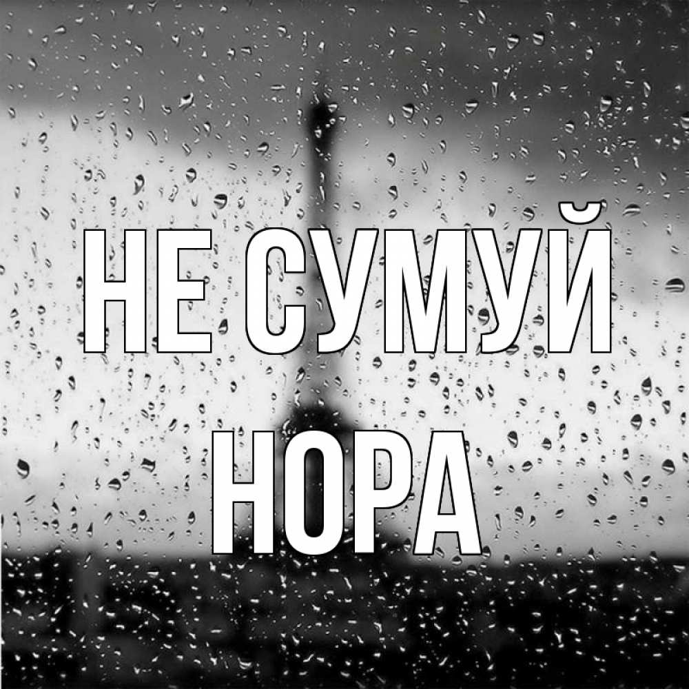 Открытка на каждый день з підписом, Нора Не сумуй Париж и Эйфелева башня Прикольна листівка з побажанням онлайн скачати безкоштовно 