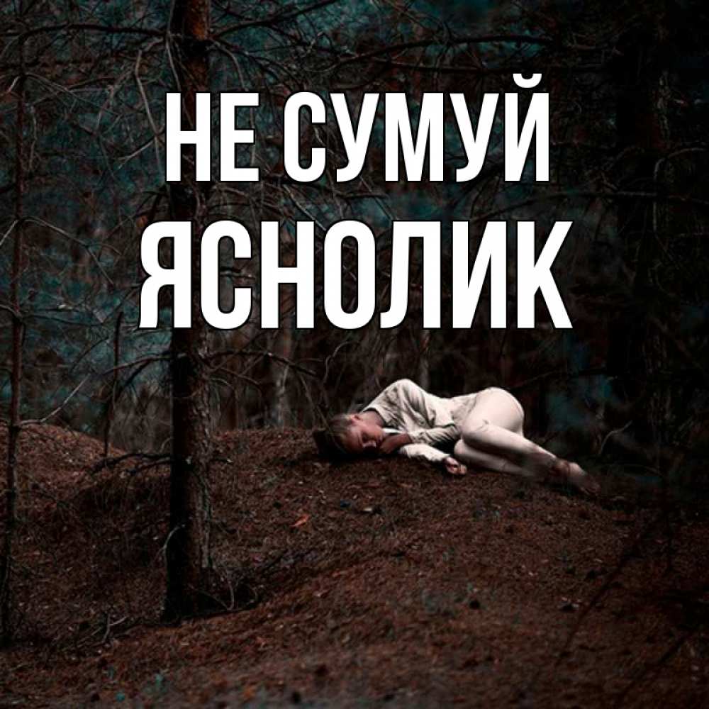 Открытка на каждый день з підписом, Яснолик Не сумуй лес Прикольна листівка з побажанням онлайн скачати безкоштовно 