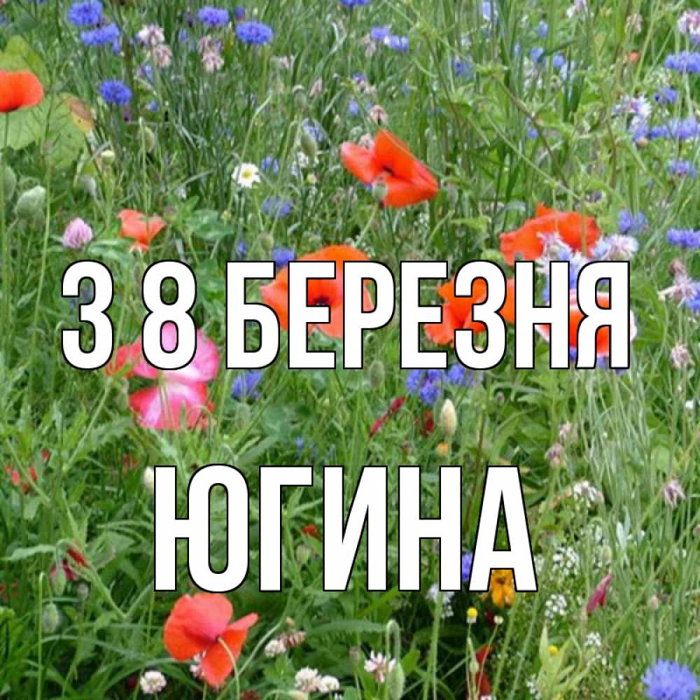 Открытка на каждый день з підписом, Югина З 8 БЕРЕЗНЯ международный женский день 4 Прикольна листівка з побажанням онлайн скачати безкоштовно 