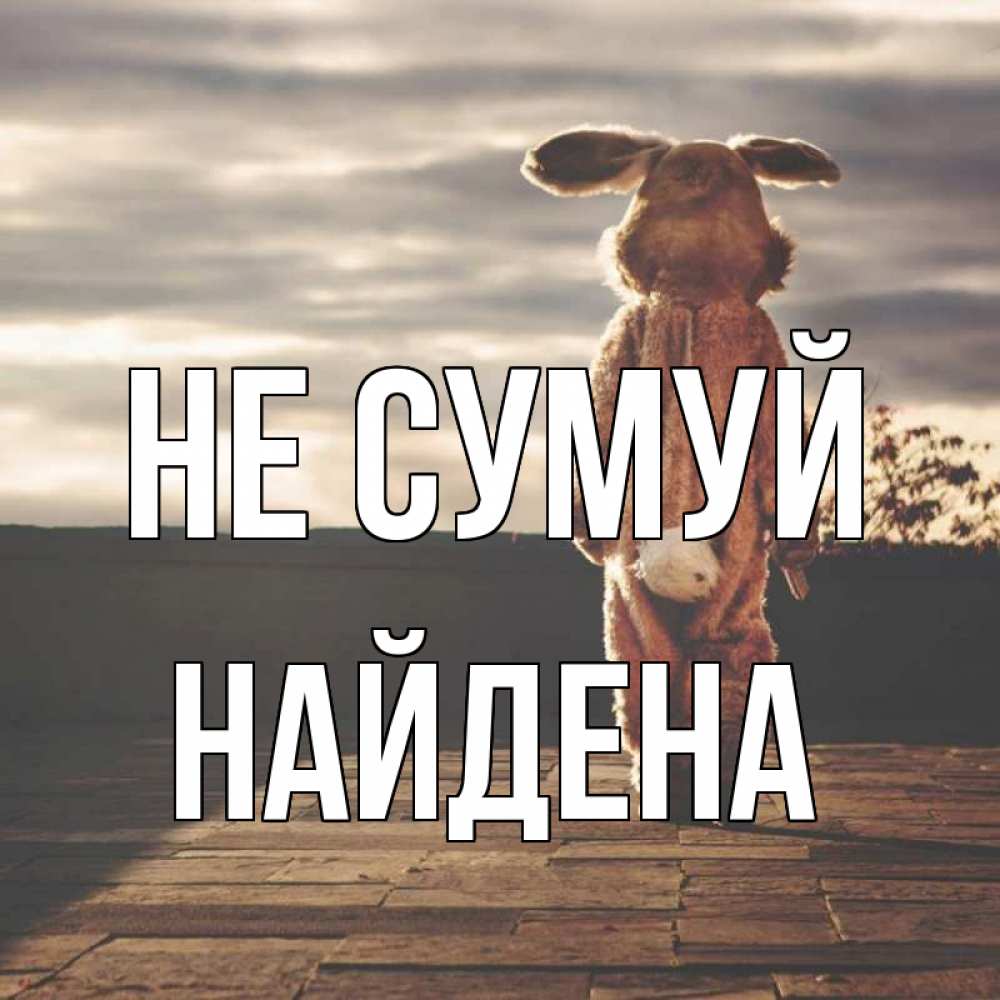 Открытка на каждый день з підписом, Найдена Не сумуй со спины Прикольна листівка з побажанням онлайн скачати безкоштовно 