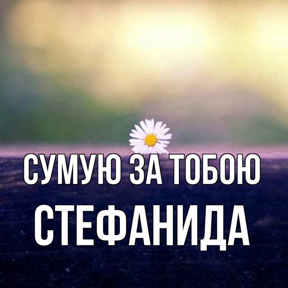 Открытка на каждый день з підписом, Стефанида Сумую за тобою приходи в гости Прикольна листівка з побажанням онлайн скачати безкоштовно 