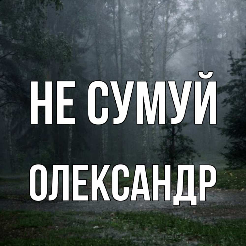 Открытка на каждый день з підписом, Олександр Не сумуй осень Прикольна листівка з побажанням онлайн скачати безкоштовно 
