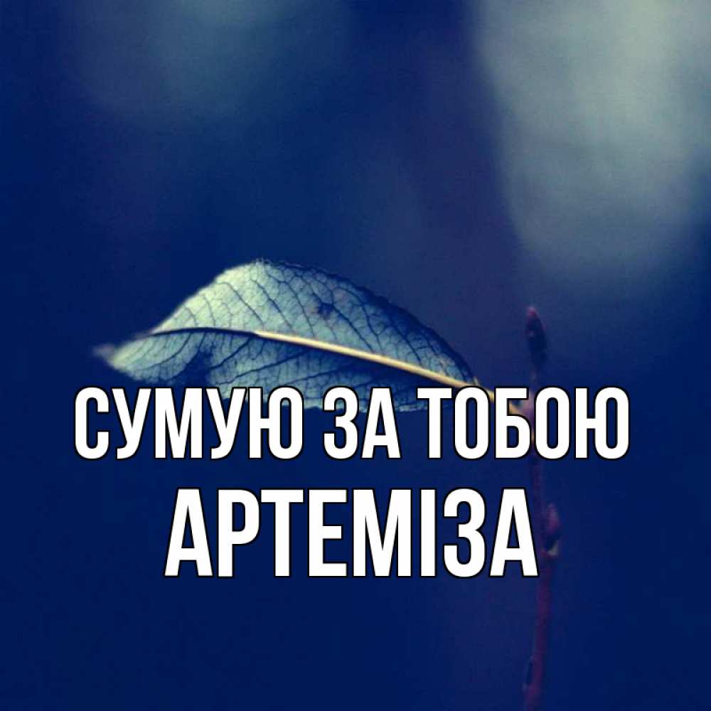 Открытка на каждый день з підписом, Артеміза Сумую за тобою одна ветка 1 Прикольна листівка з побажанням онлайн скачати безкоштовно 