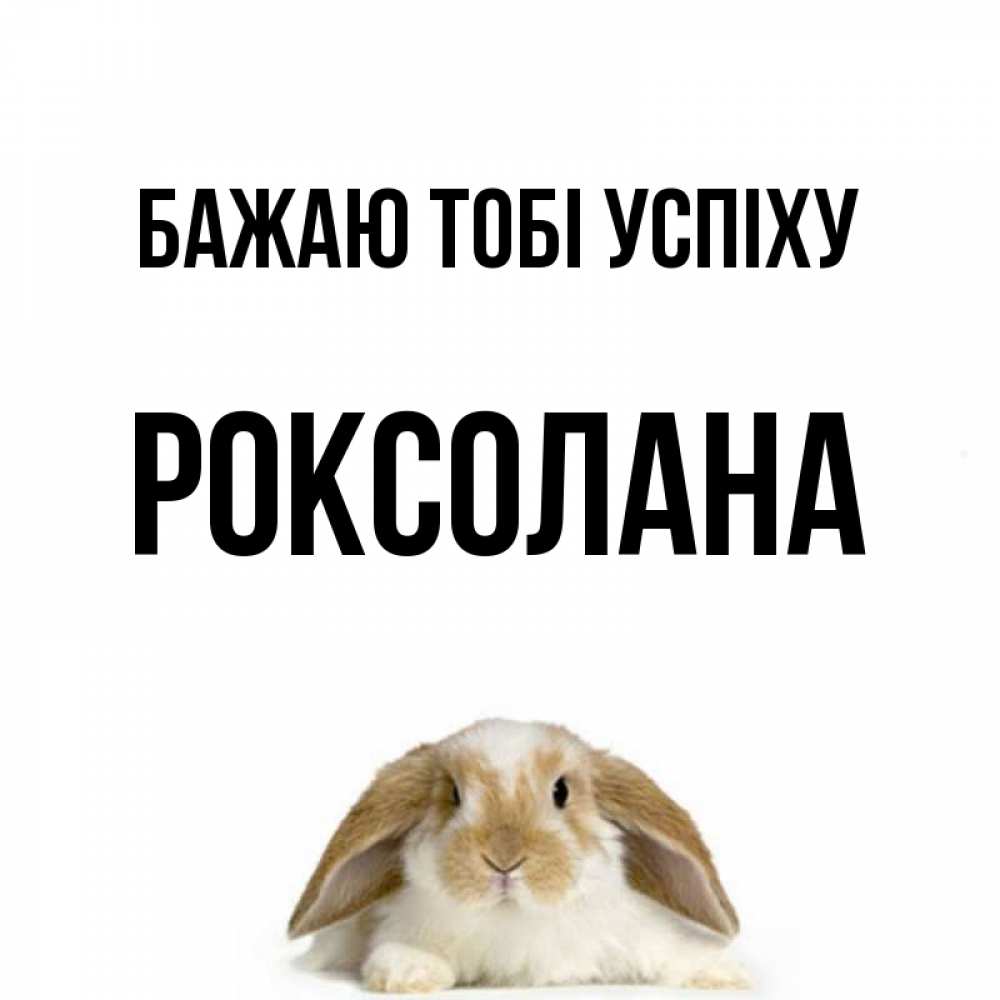 Открытка на каждый день з підписом, Роксолана Бажаю тобі успіху открытки с произвольным текстом который можно вставить в открытку и создать ее самостоятельно бесплатно онлайн Прикольна листівка з побажанням онлайн скачати безкоштовно 