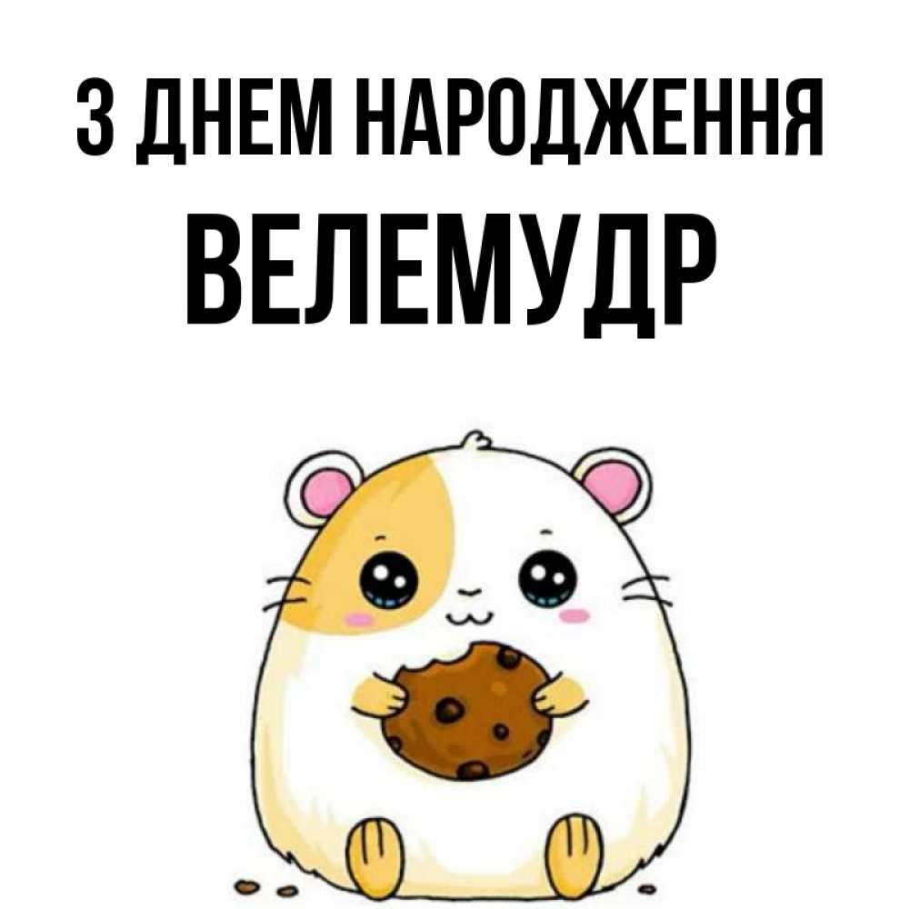 Открытка на каждый день з підписом, Велемудр З Днем народження с днюхой Прикольна листівка з побажанням онлайн скачати безкоштовно 