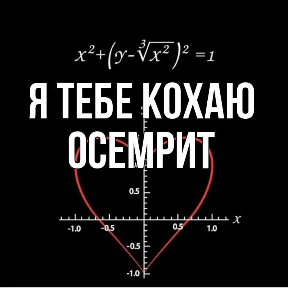 Открытка на каждый день з підписом, Осемрит Я тебе кохаю сердечная формула Прикольна листівка з побажанням онлайн скачати безкоштовно 