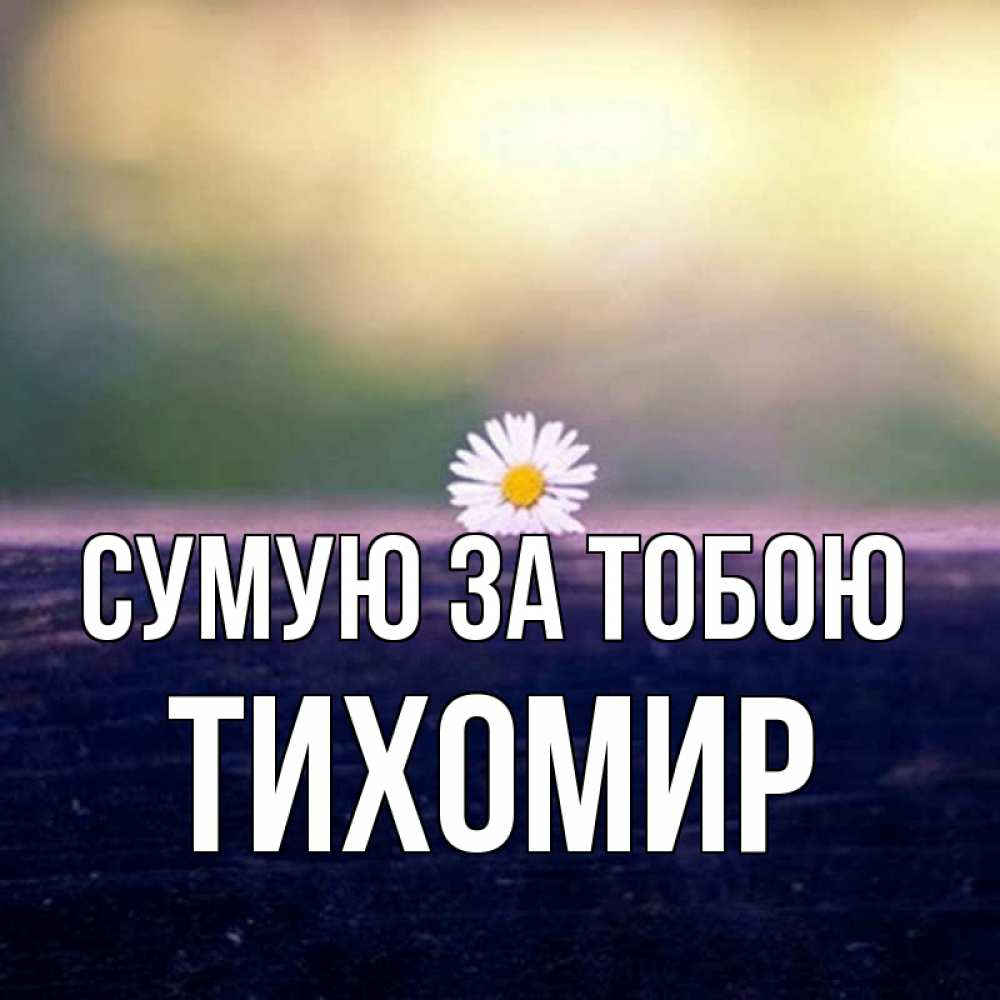 Открытка на каждый день з підписом, Тихомир Сумую за тобою приходи в гости Прикольна листівка з побажанням онлайн скачати безкоштовно 