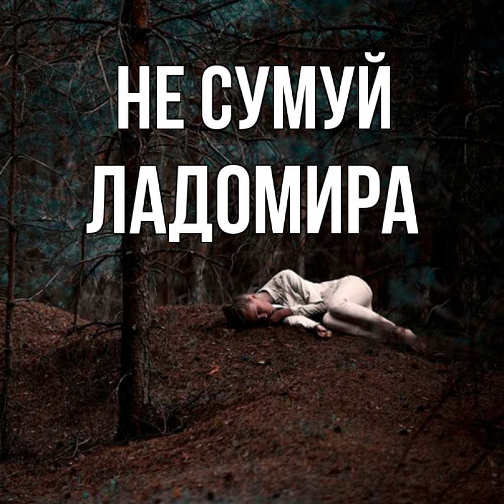Открытка на каждый день з підписом, Ладомира Не сумуй лес Прикольна листівка з побажанням онлайн скачати безкоштовно 