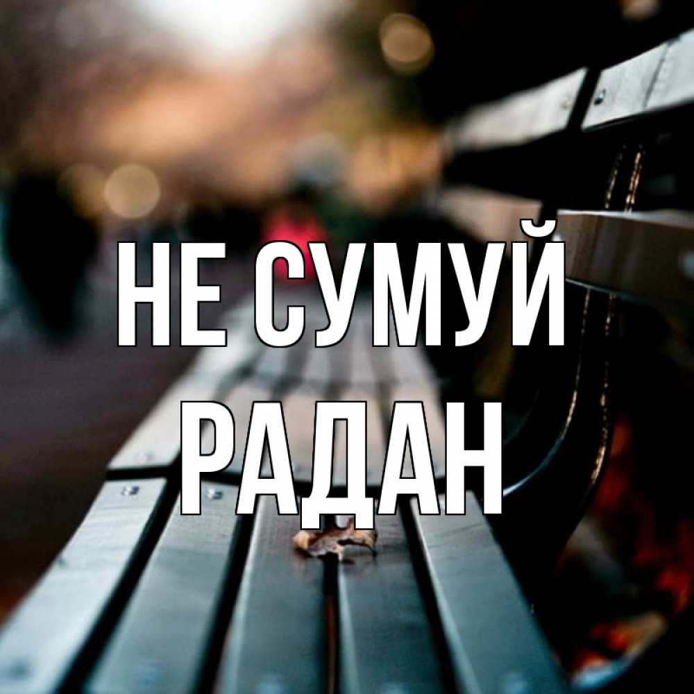 Открытка на каждый день з підписом, Радан Не сумуй размытый фон Прикольна листівка з побажанням онлайн скачати безкоштовно 