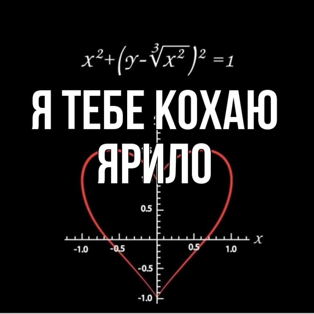 Открытка на каждый день з підписом, Ярило Я тебе кохаю сердечная формула Прикольна листівка з побажанням онлайн скачати безкоштовно 