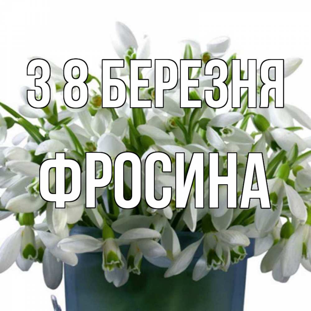Открытка на каждый день з підписом, Фросина З 8 БЕРЕЗНЯ цветы к международному женскому дню Прикольна листівка з побажанням онлайн скачати безкоштовно 