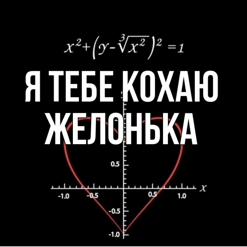 Открытка на каждый день з підписом, Желонька Я тебе кохаю сердечная формула Прикольна листівка з побажанням онлайн скачати безкоштовно 