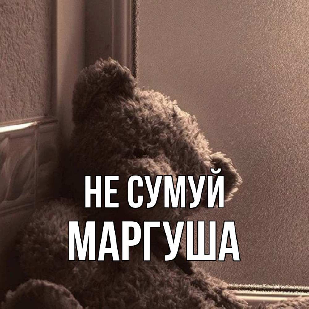 Открытка на каждый день з підписом, Маргуша Не сумуй стекол рефленое Прикольна листівка з побажанням онлайн скачати безкоштовно 