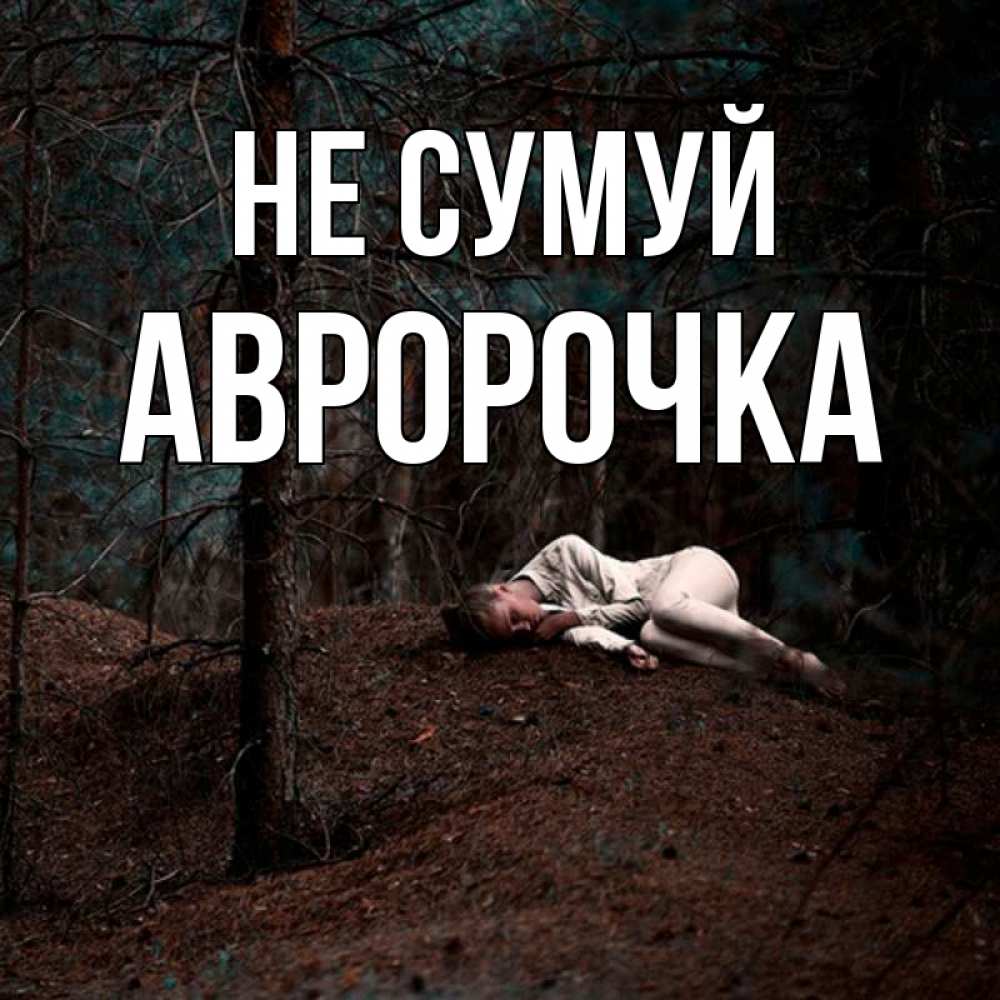 Открытка на каждый день з підписом, Авророчка Не сумуй лес Прикольна листівка з побажанням онлайн скачати безкоштовно 