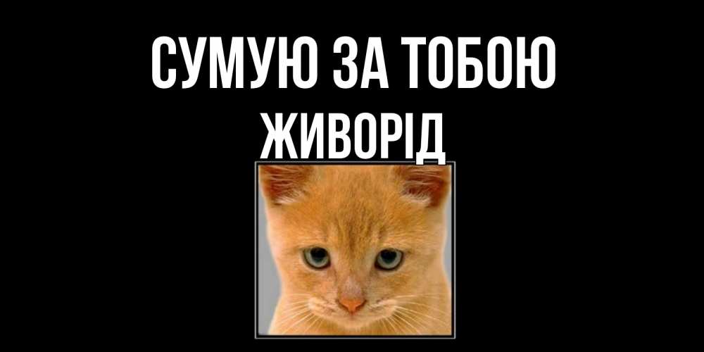 Открытка на каждый день з підписом, Живорід Сумую за тобою открытки рыжий котенок скучает по тебе Прикольна листівка з побажанням онлайн скачати безкоштовно 