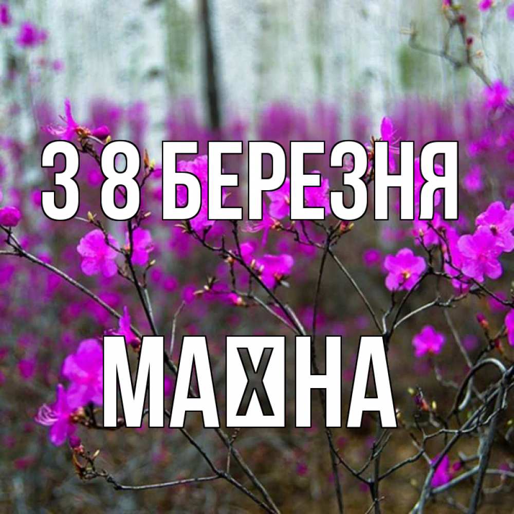 Открытка на каждый день з підписом, Маїна З 8 БЕРЕЗНЯ дикие цветы Прикольна листівка з побажанням онлайн скачати безкоштовно 