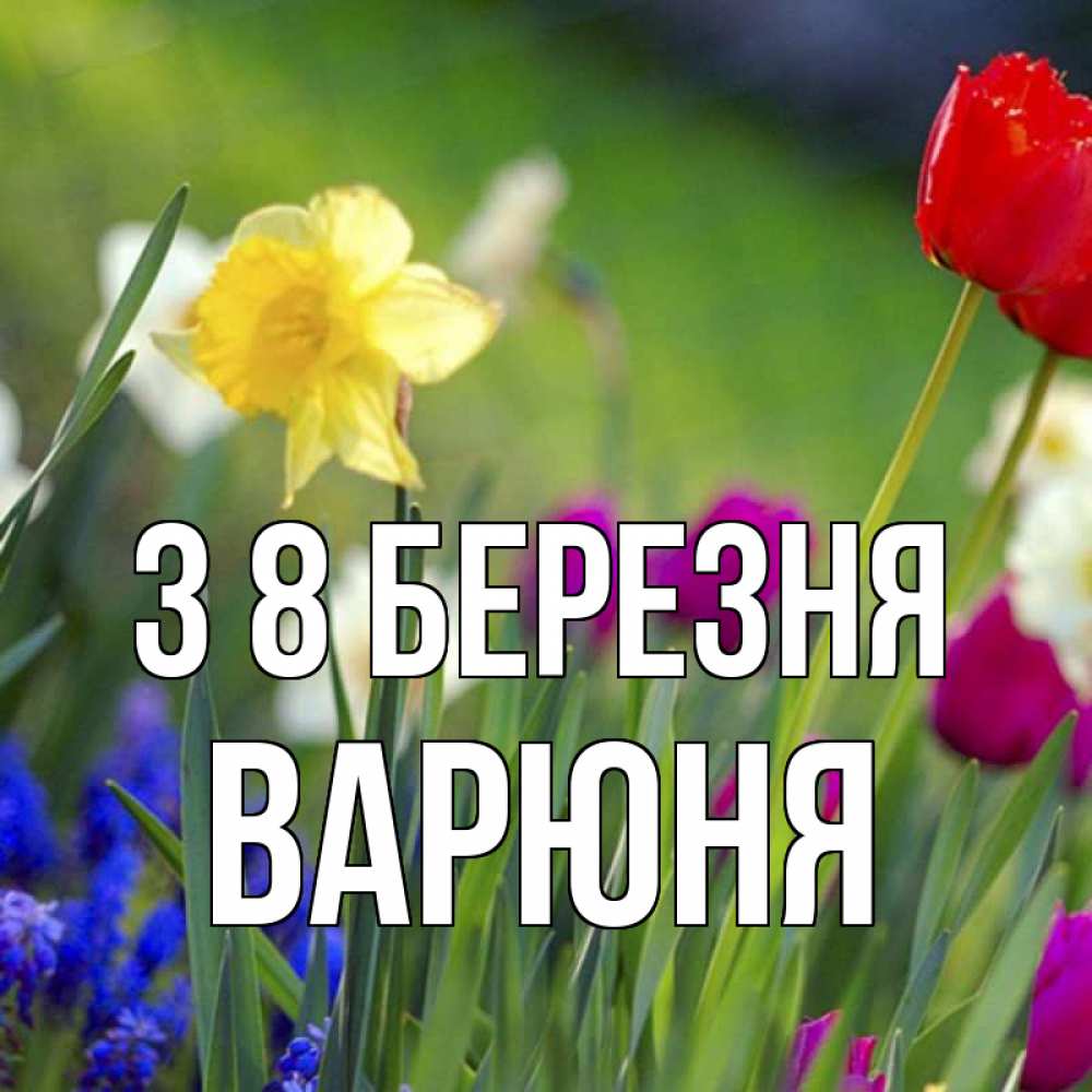 Открытка на каждый день з підписом, Варюня З 8 БЕРЕЗНЯ международный женский день 3 Прикольна листівка з побажанням онлайн скачати безкоштовно 