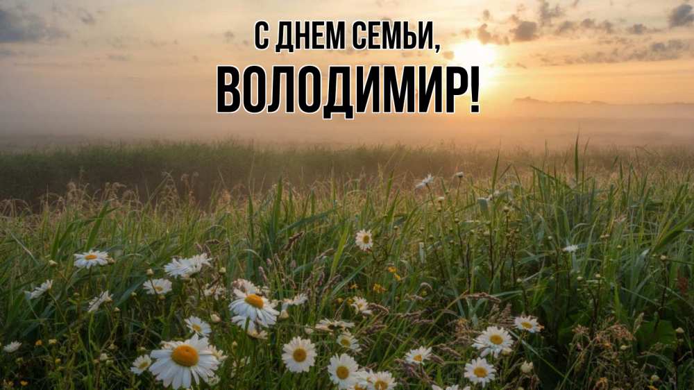 Открытка на каждый день з підписом, Володимир С днем семьи с днем семьи Прикольна листівка з побажанням онлайн скачати безкоштовно 