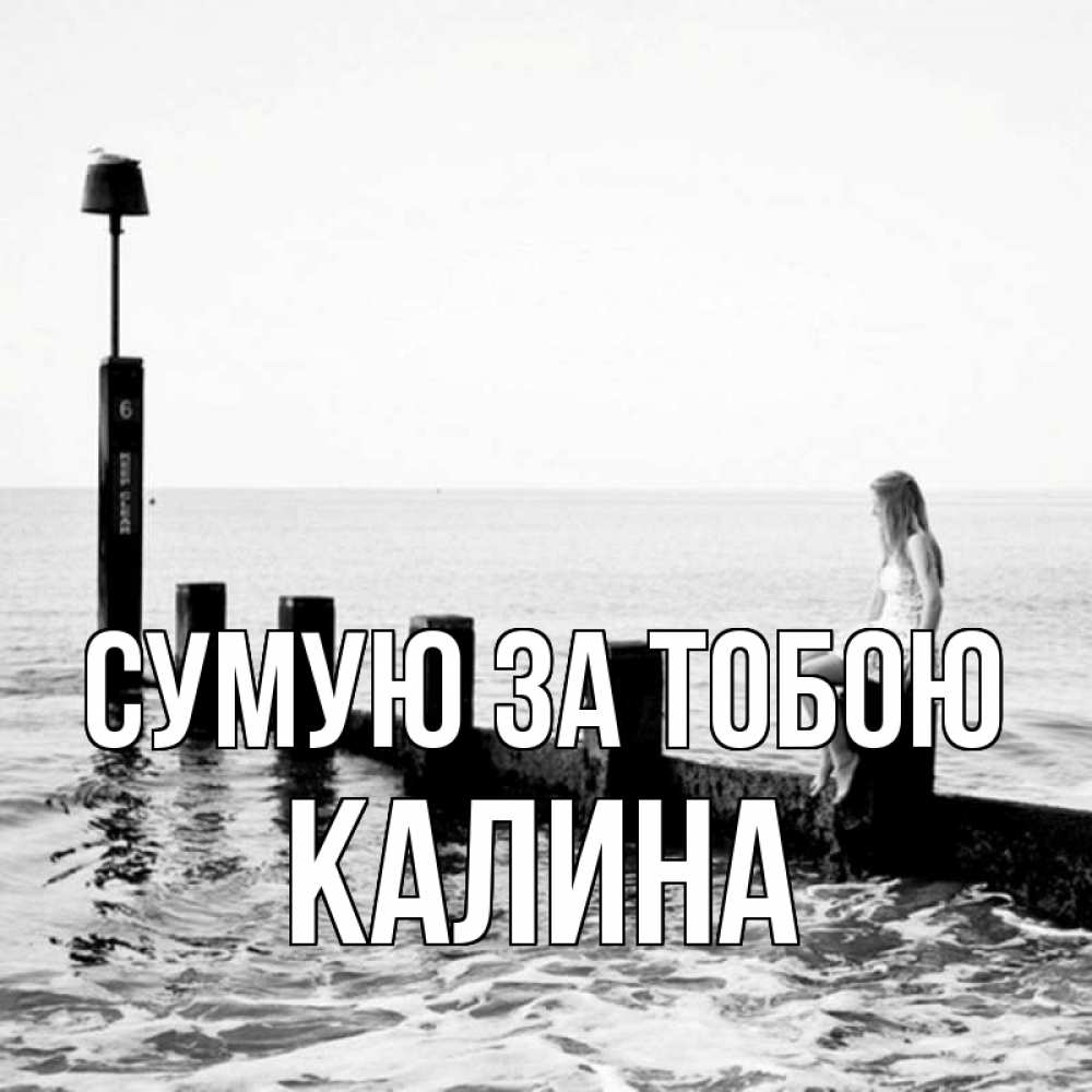 Открытка на каждый день з підписом, Калина Сумую за тобою вода Прикольна листівка з побажанням онлайн скачати безкоштовно 