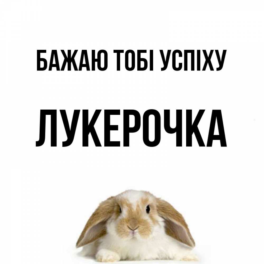 Открытка на каждый день з підписом, Лукерочка Бажаю тобі успіху открытки с произвольным текстом который можно вставить в открытку и создать ее самостоятельно бесплатно онлайн Прикольна листівка з побажанням онлайн скачати безкоштовно 
